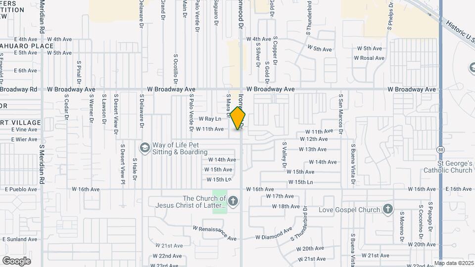 1162 S Ironwood Dr Map and Location Details