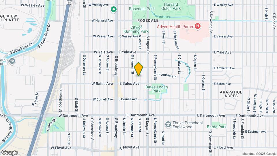 2851 S Grant St Map and Location Details