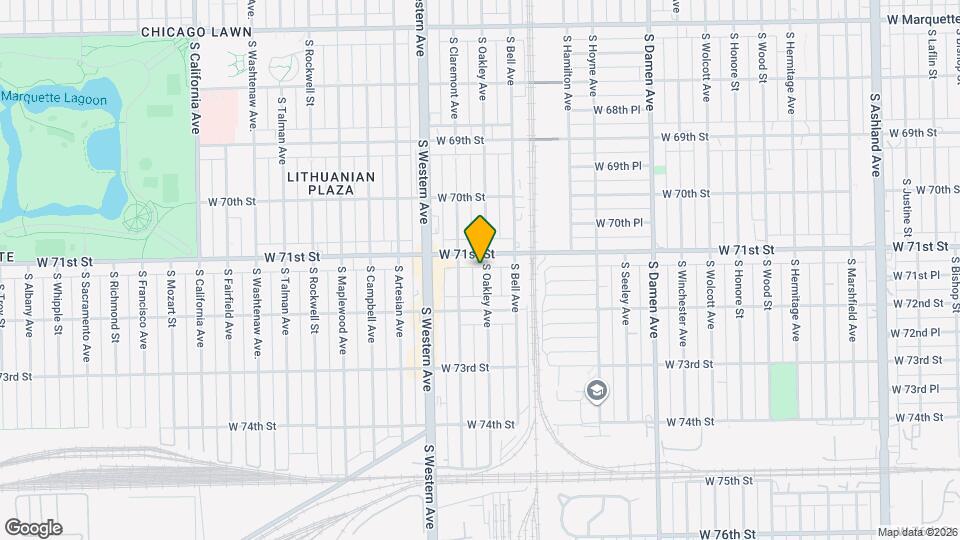 7114 S Oakley Ave Mapa y Detalles de la Ubicación