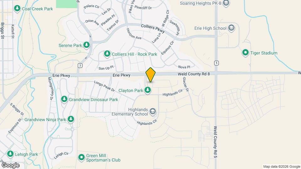 Carriage House at Erie Highlands Map and Location Details