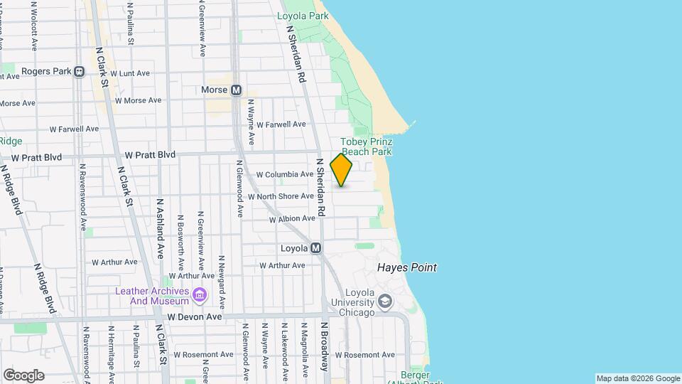 1128 W North Shore Ave, Unit 1 Map and Location Details