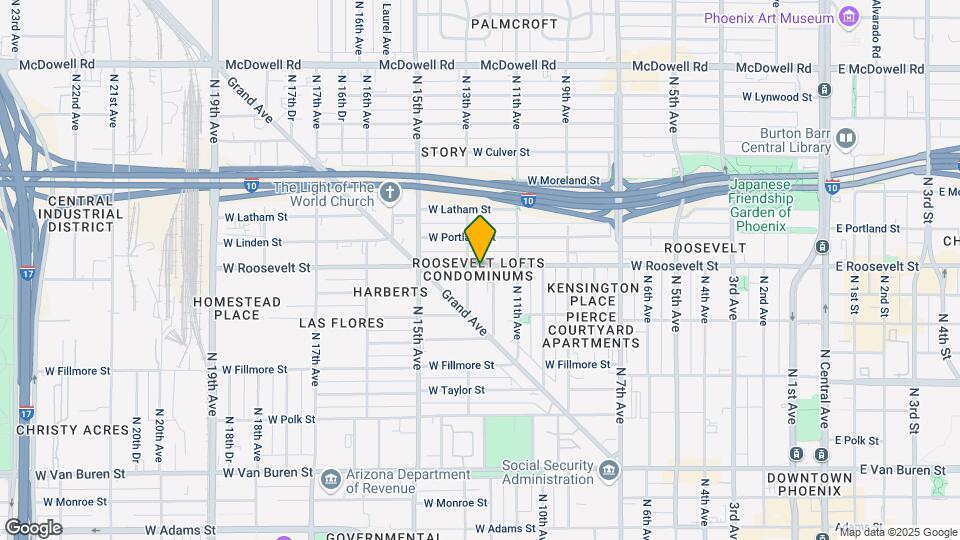 1205 W Roosevelt St Mapa y Detalles de la Ubicación