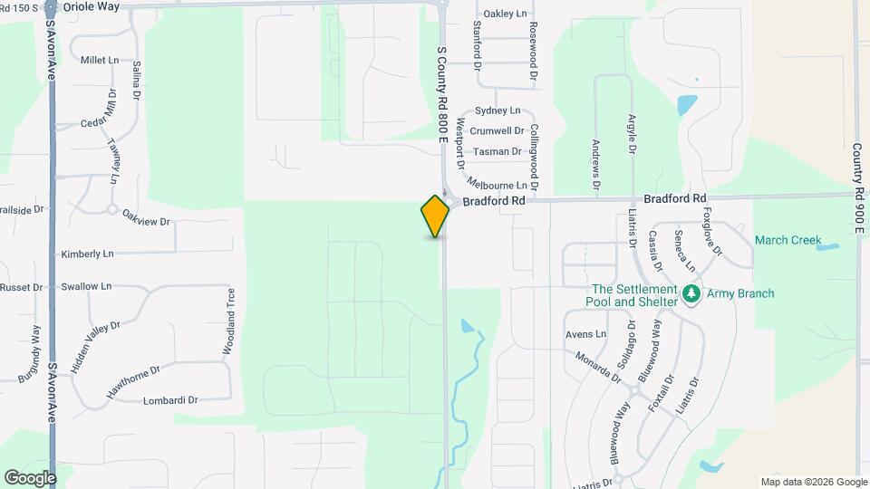 2110 S County Rd 800 E Map and Location Details