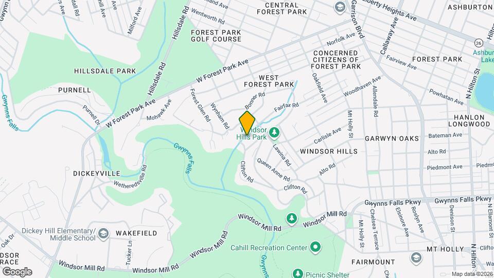 4523 Fairfax Rd Map and Location Details