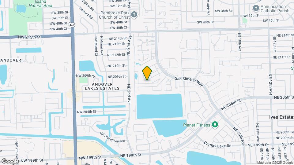 327 NE 208th Terrace Map and Location Details