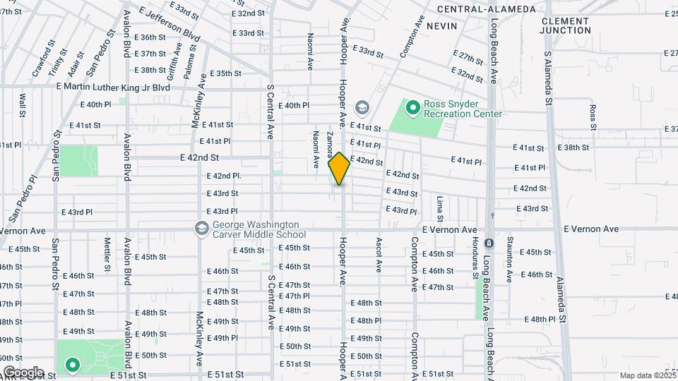 1247 E 43rd St Mapa y Detalles de la Ubicación