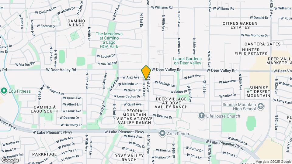 21665 N 91st Dr Map and Location Details