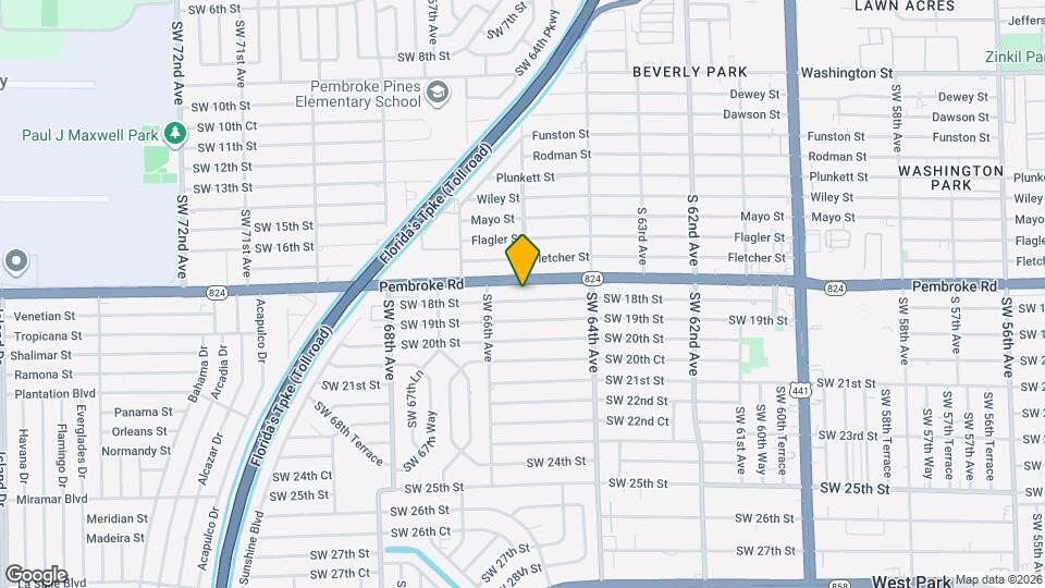 6517 SW 18th St Map and Location Details