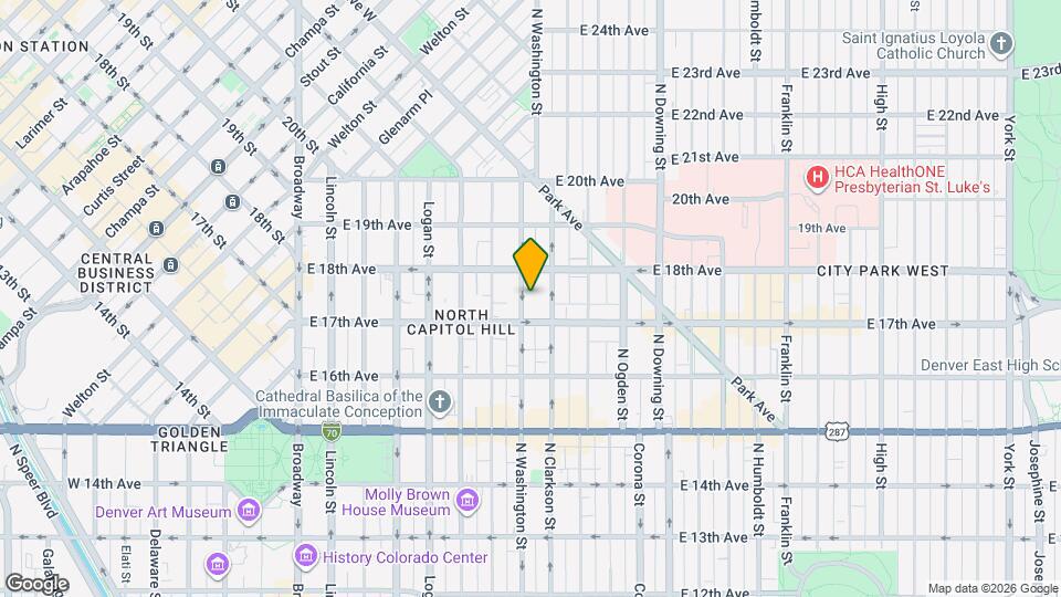 1736 N Washington St Mapa y Detalles de la Ubicación