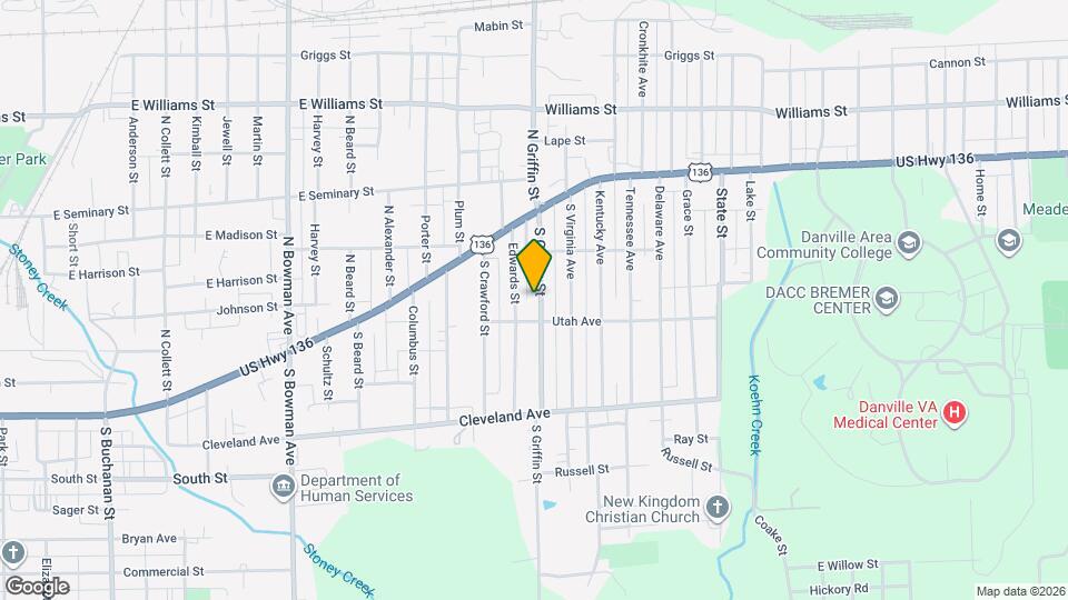 36 S Griffin St Map and Location Details