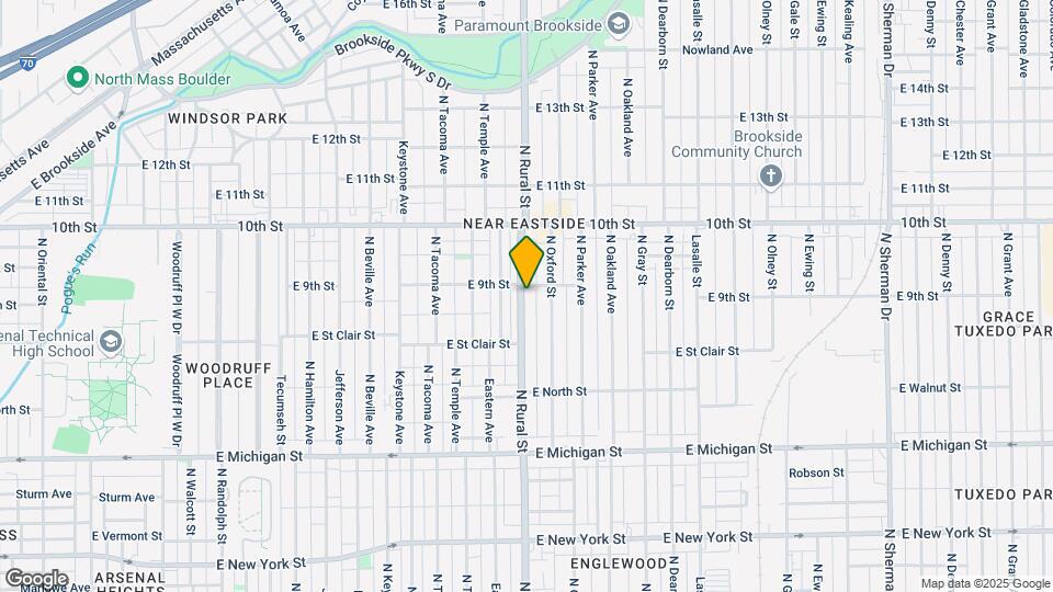 849 N Rural St Map and Location Details