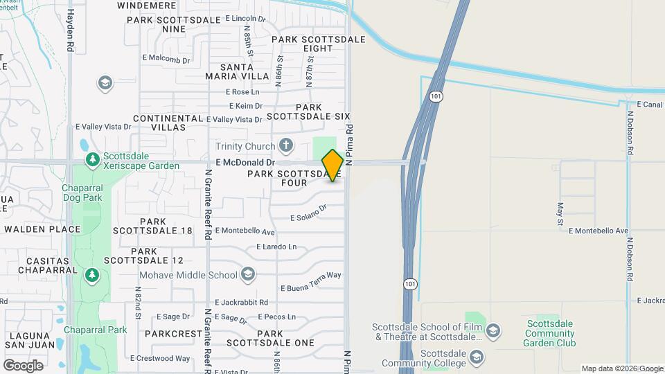 8738 E Starlight Way Map and Location Details