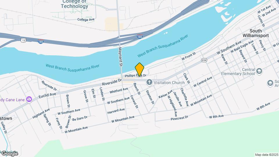 1710 Riverside Dr Map and Location Details
