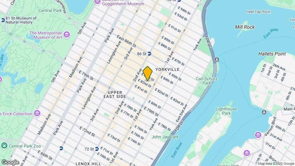 341 E 82nd St Mapa y Detalles de la Ubicación