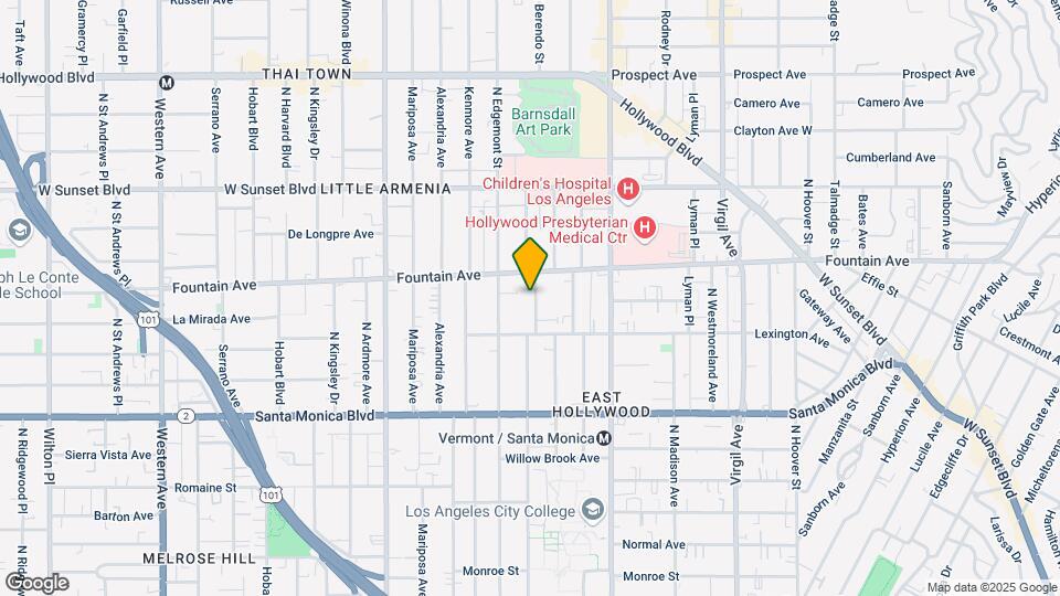 1241 N Berendo St Mapa y Detalles de la Ubicación