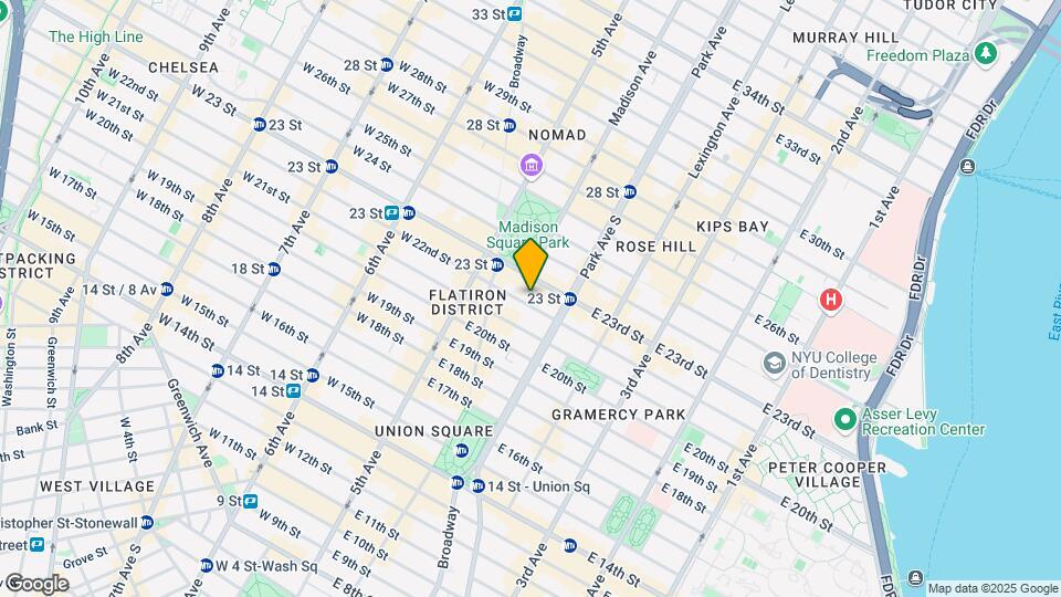 29-31 E 22nd St Mapa y Detalles de la Ubicación