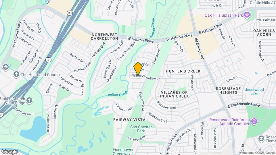 1321 W Branch Hollow Dr Map and Location Details
