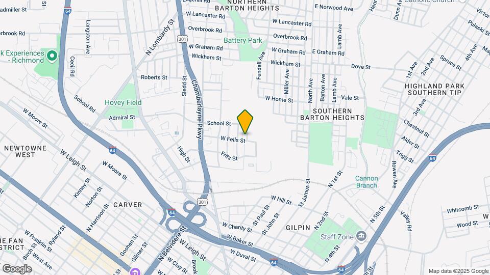 1704 Hickory St Map and Location Details
