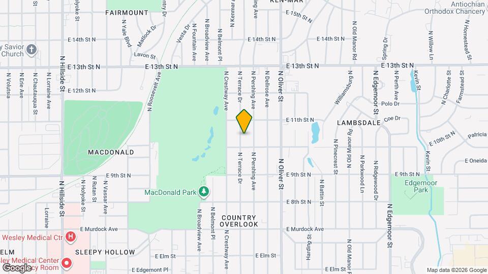 1122 N Terrace Dr Map and Location Details