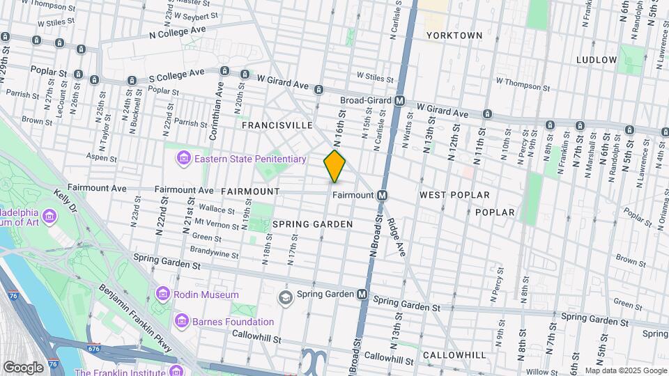 1533 Fairmount Ave Map and Location Details