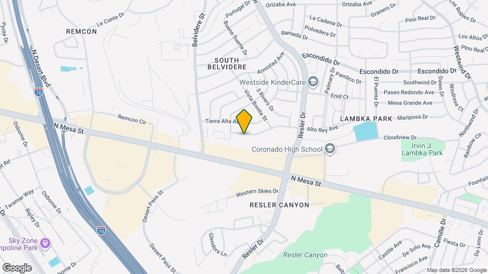 7213 Alto Rey Ave Map and Location Details