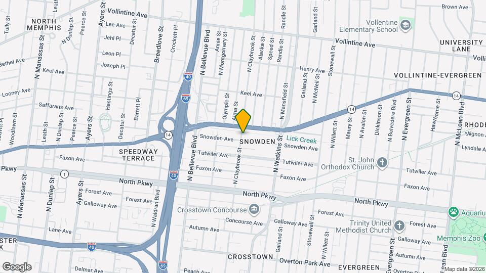 1304 Snowden Ave Map and Location Details