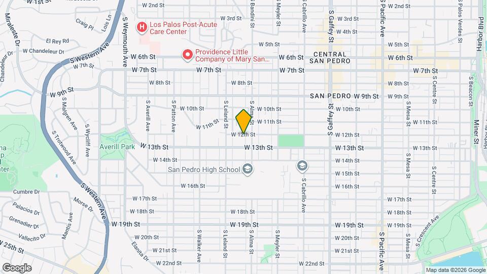 1037 W 12th St Map and Location Details