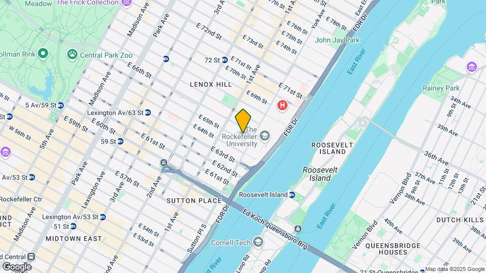 435 E 65th St Map and Location Details