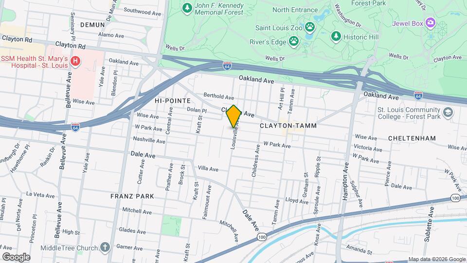 1229 Louisville Ave Map and Location Details