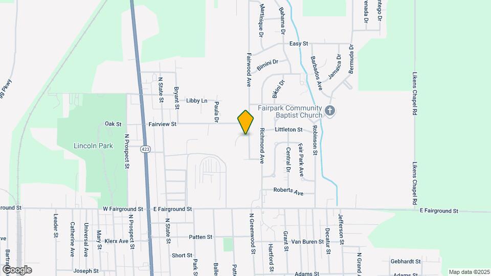 865 Fairwood Ave Map and Location Details