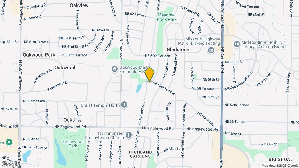 5811 N Highland Ave Map and Location Details
