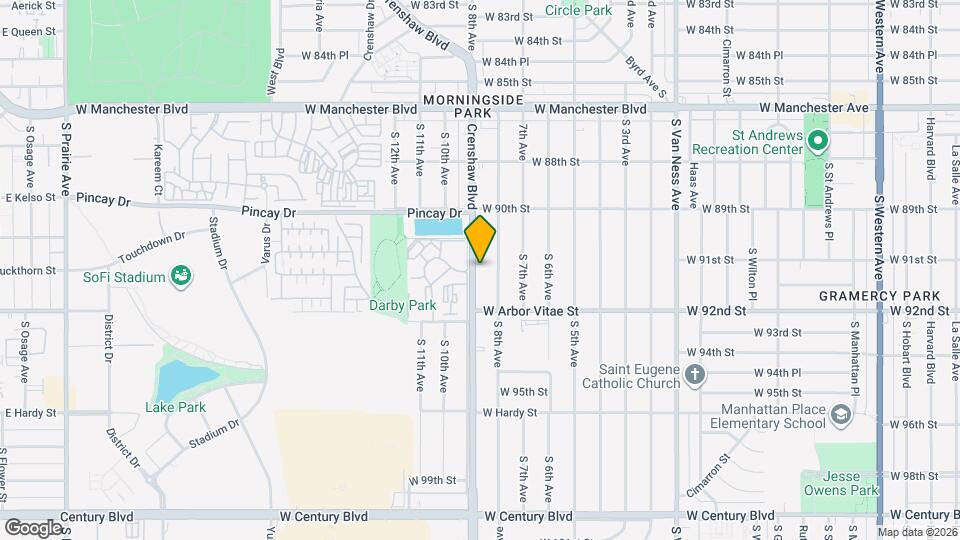 9132 Crenshaw Blvd Map and Location Details