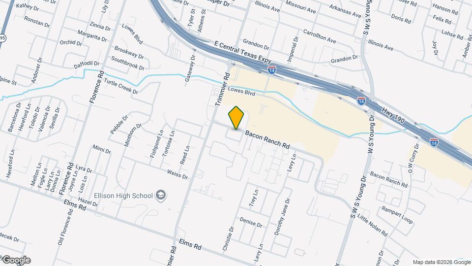 1206 Bacon Ranch Rd Map and Location Details