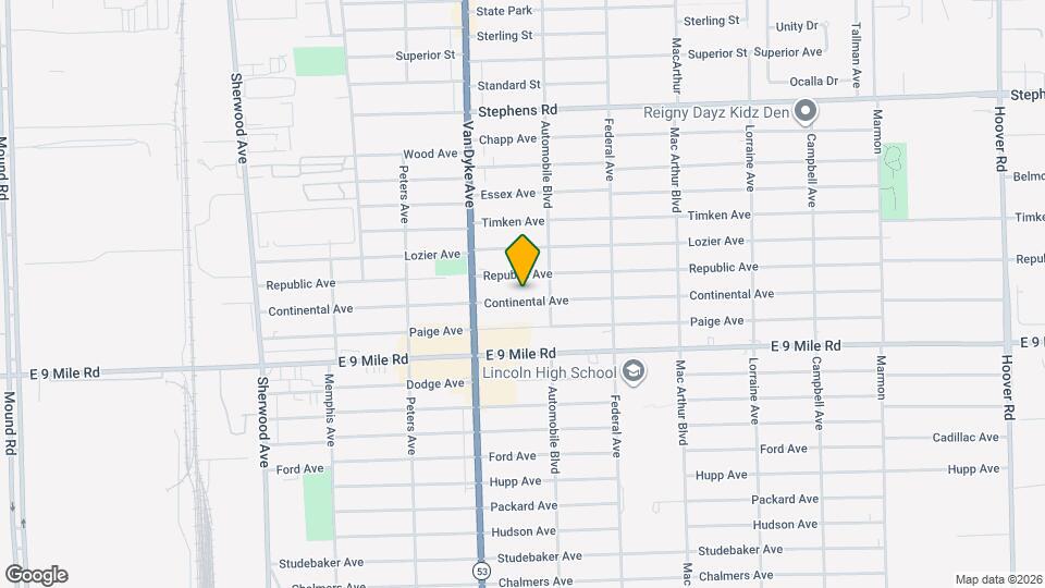 8095 Continental Ave Map and Location Details