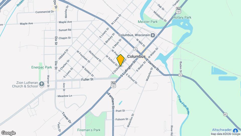 150 W School St Mapa y Detalles de la Ubicación