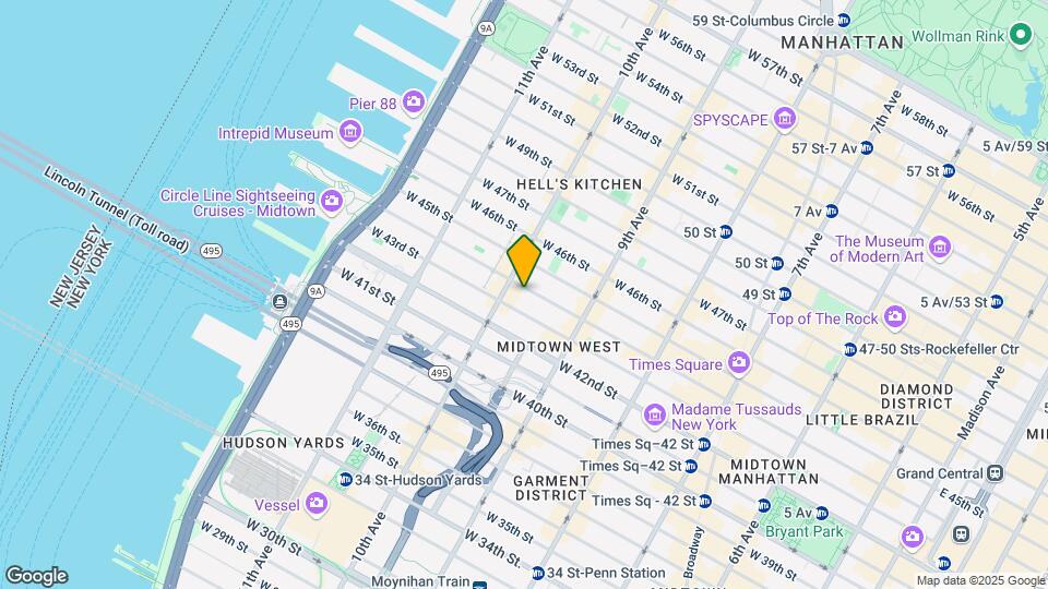 456 W 44th St Map and Location Details