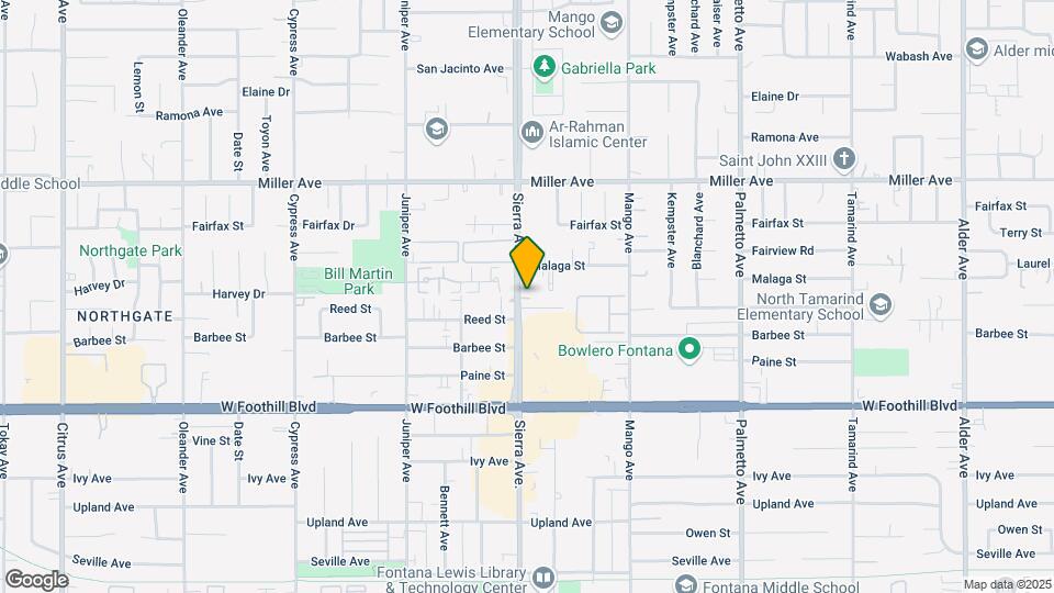7901 Sierra Ave Mapa y Detalles de la Ubicación
