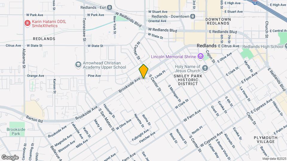 Brookside Apartments- Redlands, CA Map and Location Details