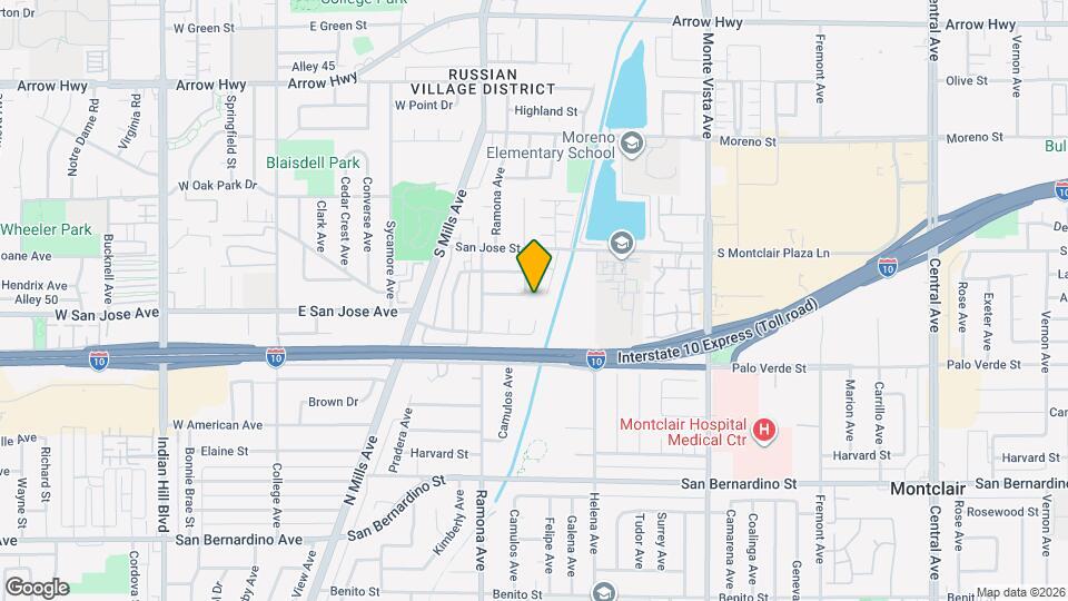 4585 Hawthorne St Map and Location Details