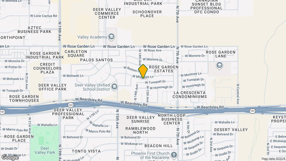 1318 W Tonopah Dr Map and Location Details