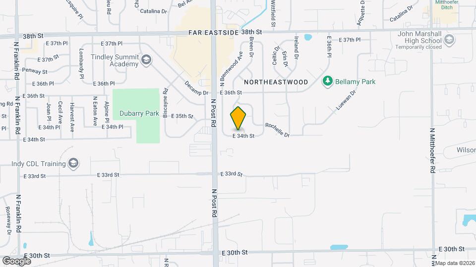 9102 E 34th St Map and Location Details