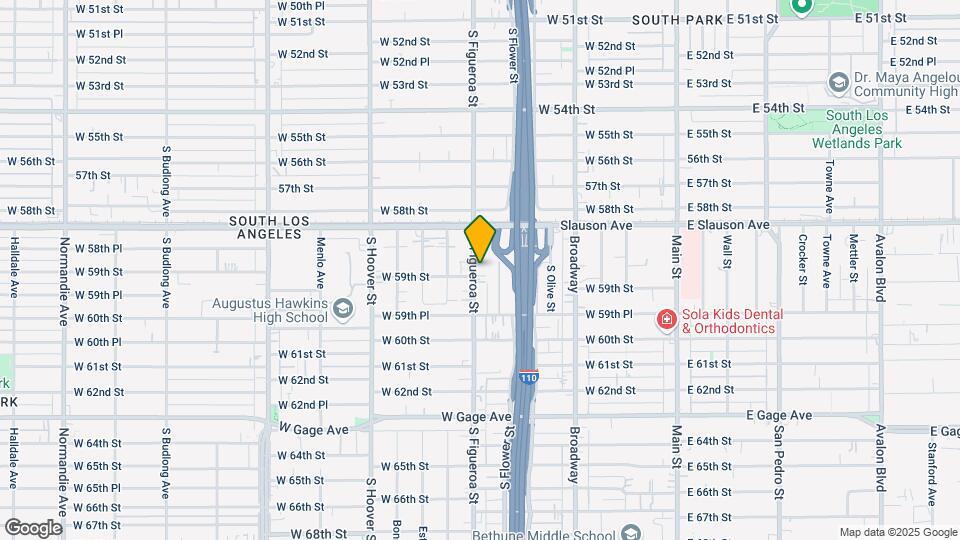 5872 S Figueroa St Map and Location Details