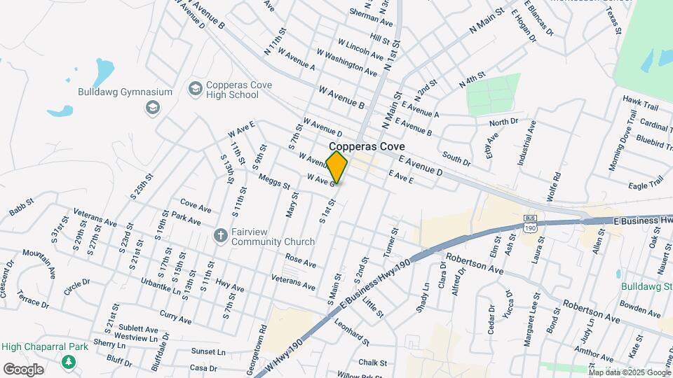 201 W Ave G Mapa y Detalles de la Ubicación