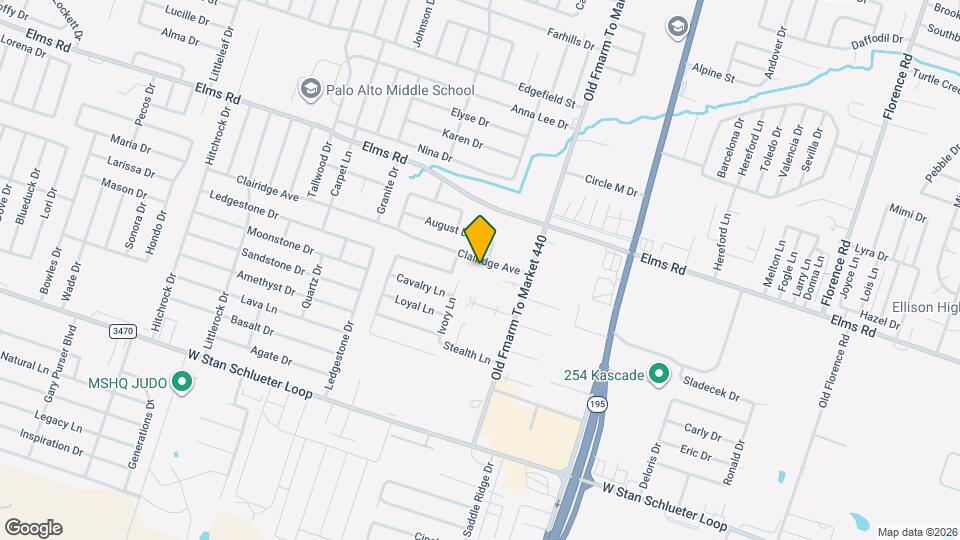 1100 Clairidge Ave Map and Location Details