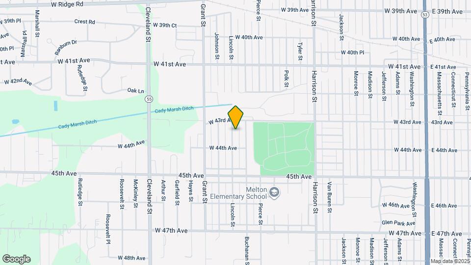 4341 Lincoln St Map and Location Details