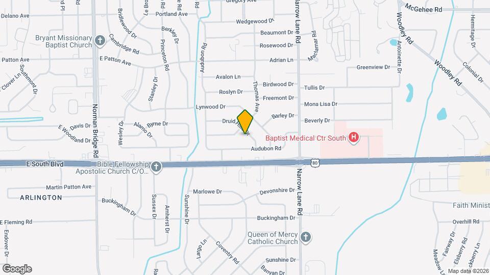 1114 Druid Hills Dr Map and Location Details