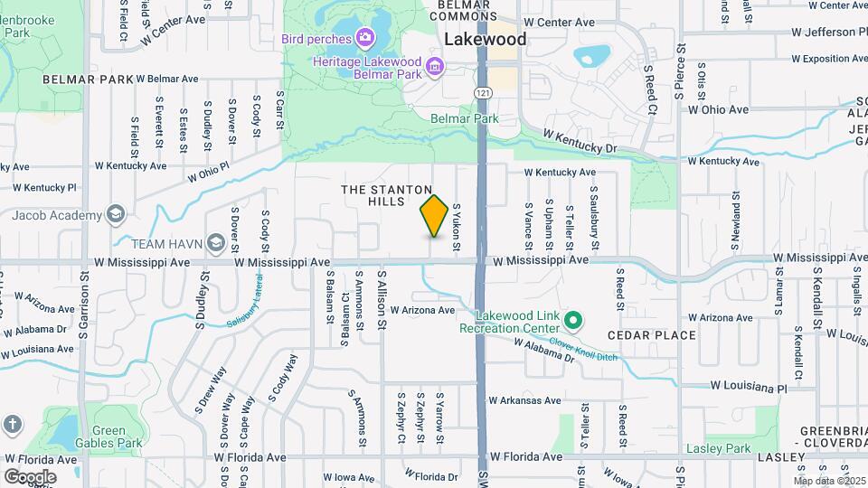1064 S Yarrow St Map and Location Details