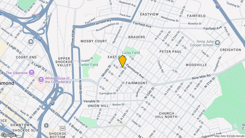 1204 N 20th St, Unit Apt 1 Map and Location Details