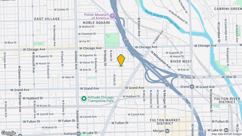 1302 W Erie St Map and Location Details