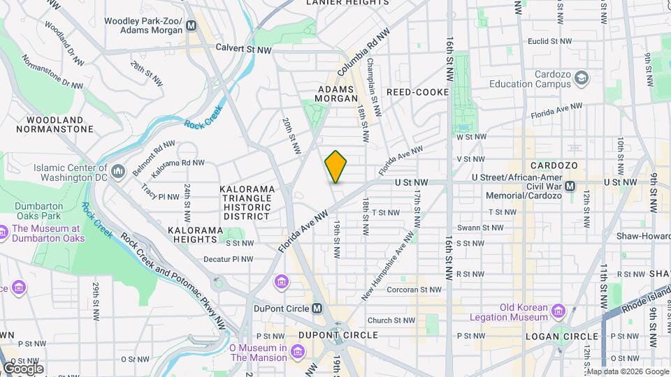 1929 19th St NW, Unit 2 Map and Location Details